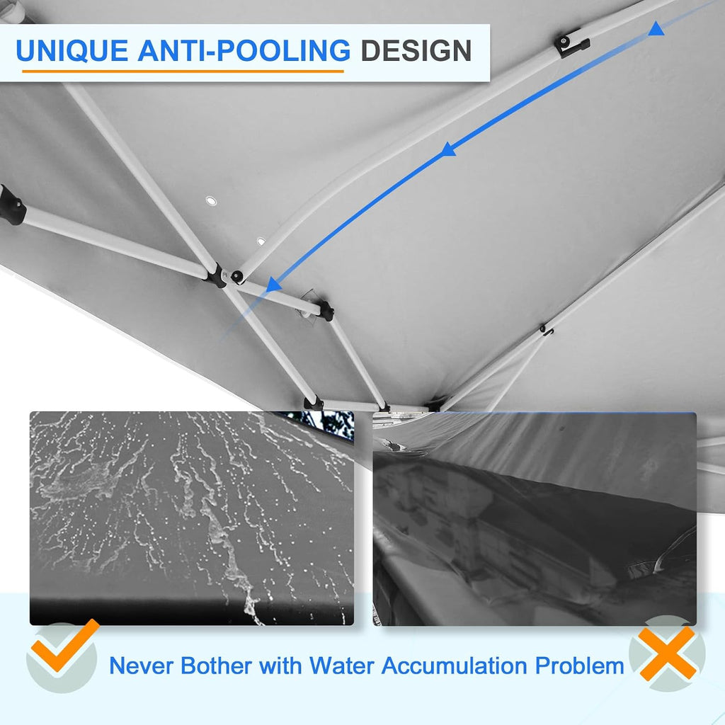 EAGLE PEAK Commercial Canopy 12x12 Pop Up Canopy Tent with 1 Sidewall, Easy Setup Heavy Duty Instant Event Shelter for Vendors & Markets, Outdoor Sun Shade, Black