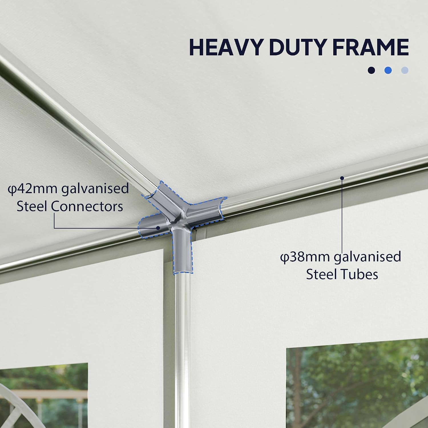 Outsunny 16.5' x 33' Party Tent, Heavy Duty Large Outdoor Canopy Tent Shelter with Removable Sidewalls, 10 Windows and 2 Doors, for Parties, Wedding, Events, BBQ Grill, White