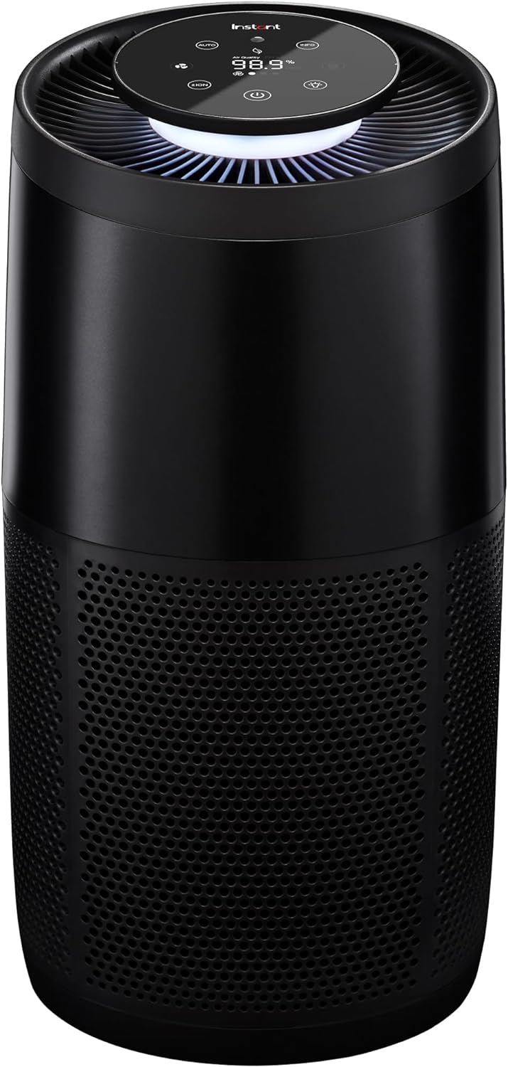 Instant HEPA Quiet Air Purifier From the Makers of Instant Pot with Plasma Ion Technology, Rooms up to 1,940ft2, removes 99% of Dust, Smoke, Odors, Pollen & Pet Hair, for Bedrooms, Offices, Charcoal