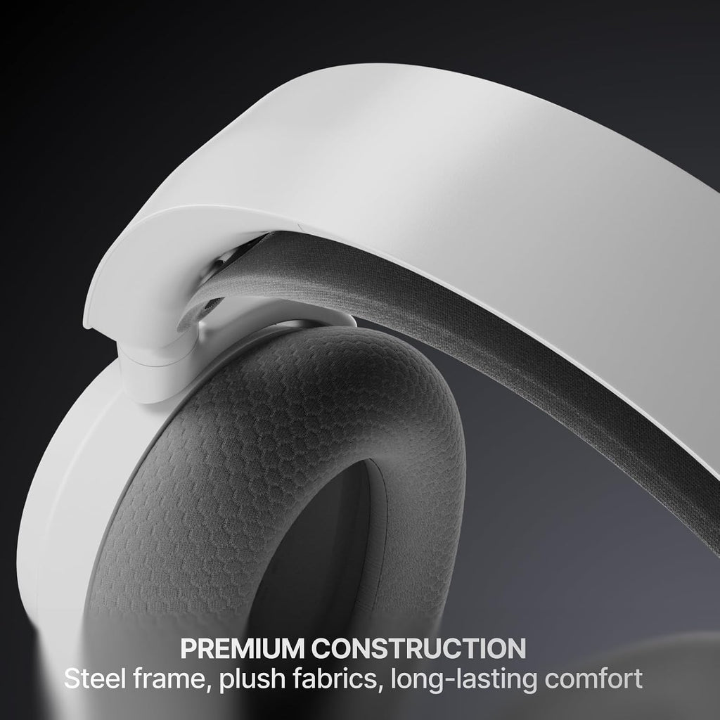SteelSeries Arctis Nova 7P Wireless Gen 2 Gaming Headset - Real-Time App Control, 50+ HR Play, Neodymium Magnetic Drivers, Mix 2.4GHz/Bluetooth, PS5, PS4, PC, Switch 1/2, Mobile - White