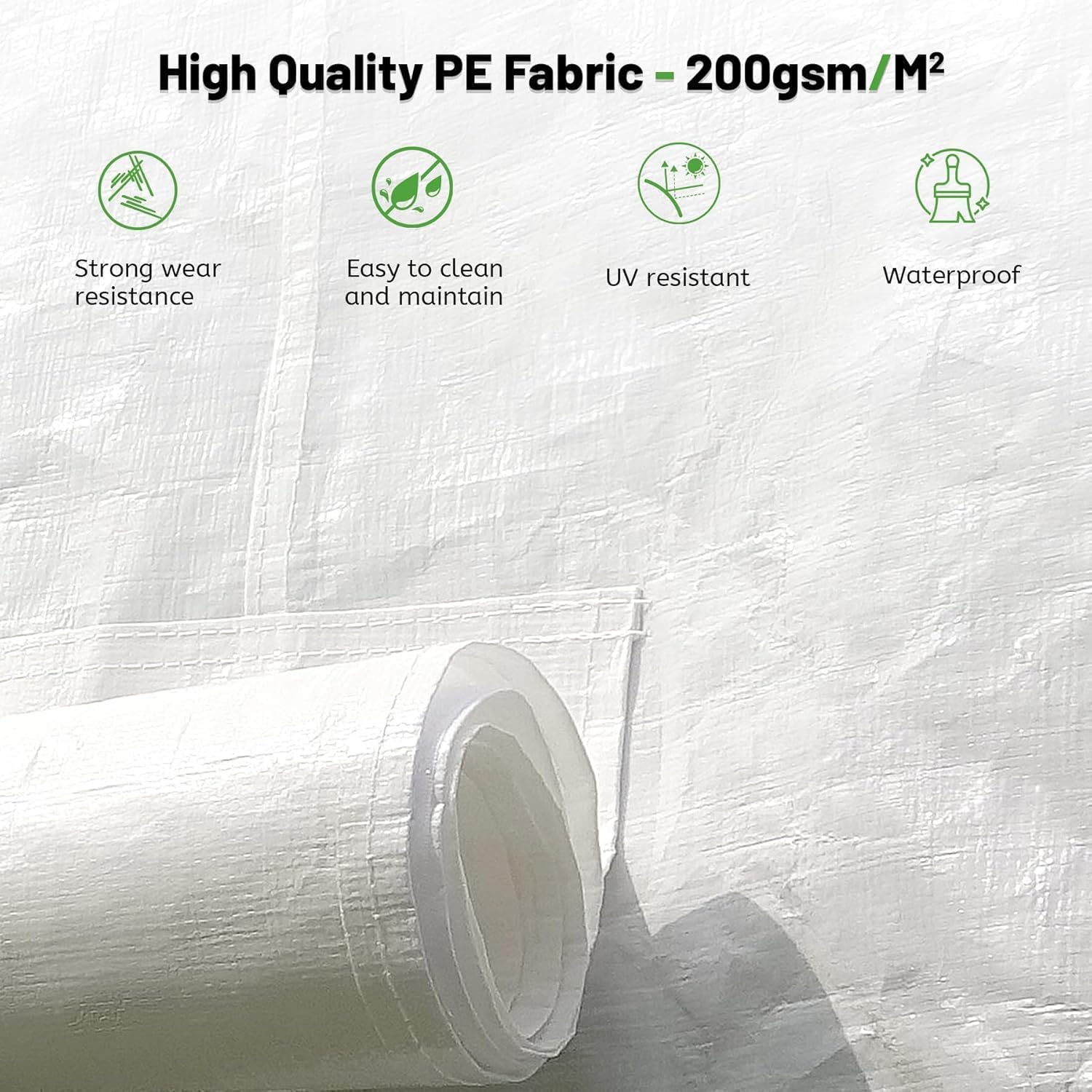 GOWE 12'x14' Gazebo Cover for Hardtop Gazebos, Outdoor Universal Winter Gazebo Cover with Sidewalls and Mesh Windows, All Season Waterproof Enclosed Gazebo Cover, White
