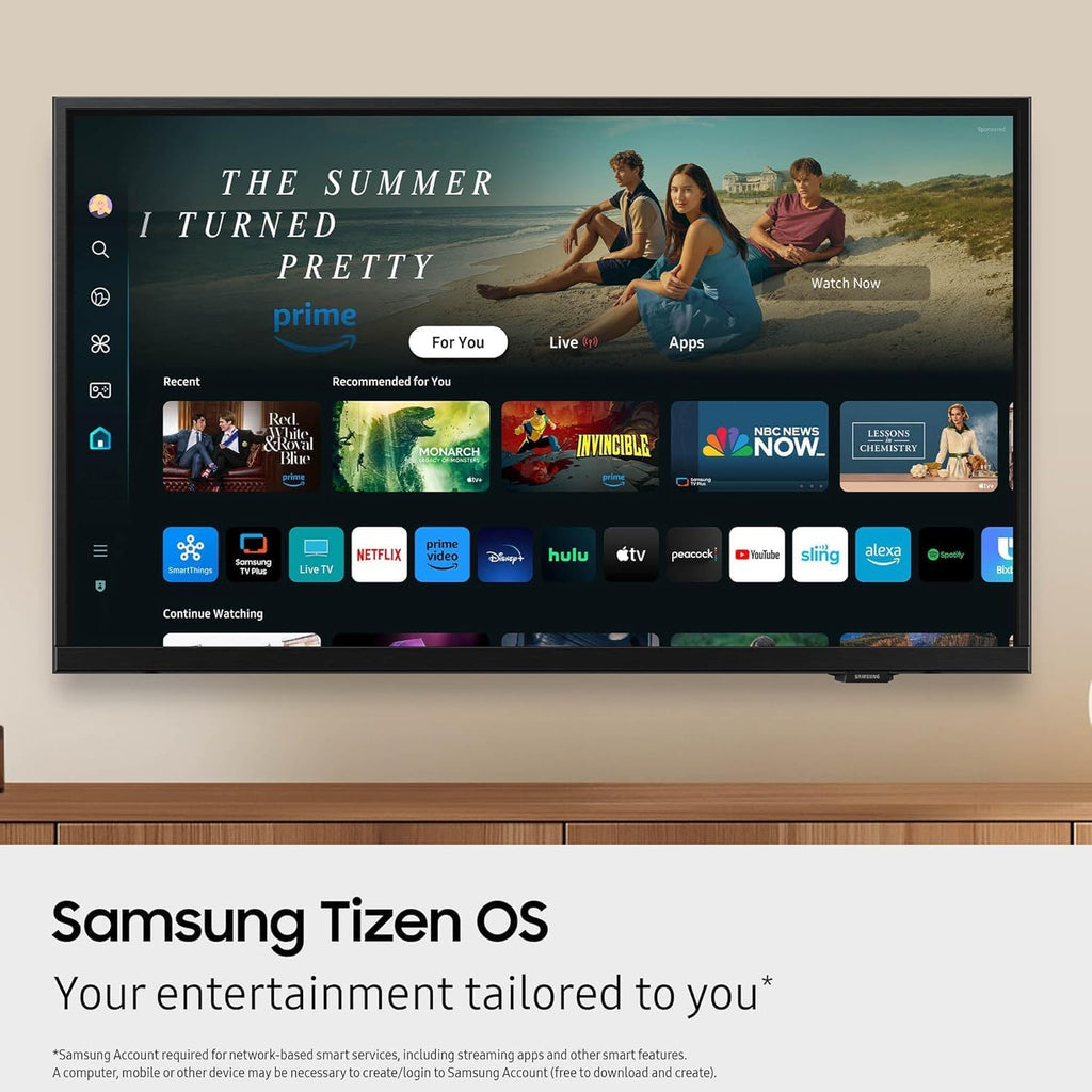 Samsung 32-Inch Smart LED TV Bundle – Full HD 1080p, HDR, Bluetooth, w/ 12 Month CPS Protection, AUX HDMI Cable, and Screen Cleaning.