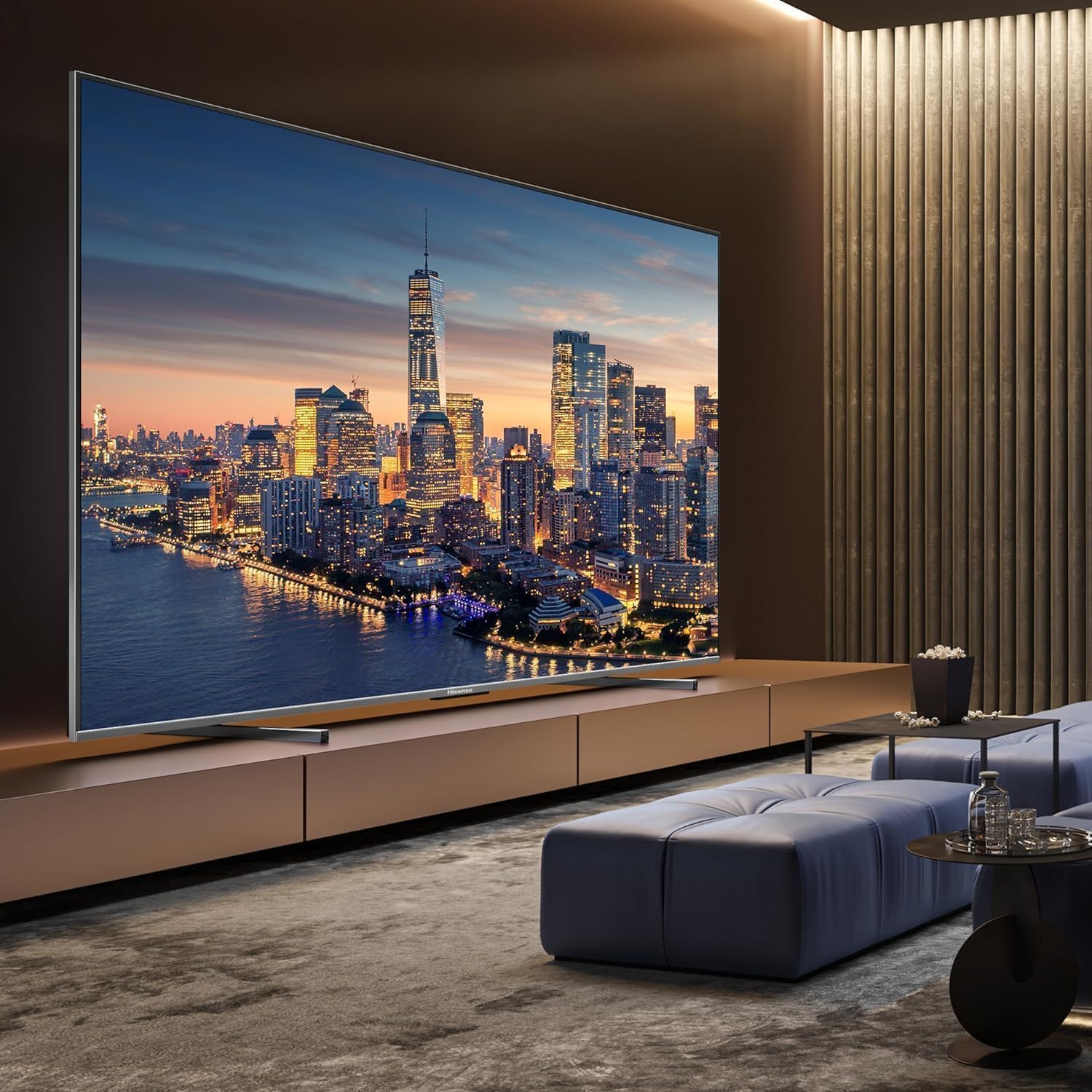Hisense 100-Inch Class U7 Series ULED 4K UHD Google Smart TV (100U76N, 2024 Model) - QLED, Native 144Hz, Motion Rate 480, Dolby Vision, Full Array Local Dimming, Game Mode Pro, Alexa Compatibility