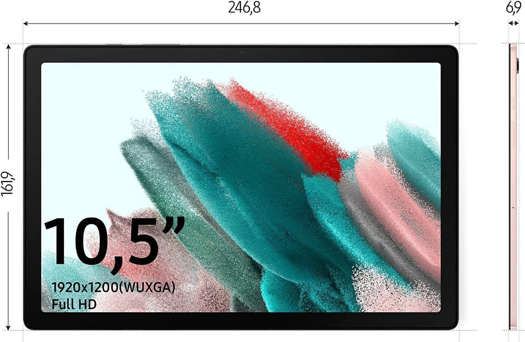 Samsung Galaxy Tab A8 10.5'' Inch Touchscreen Android Wi-Fi Tablet, 64GB Storage + 128GB Memory Card, Kids Content, Long Lasting Battery, Android 11, Pink Gold
