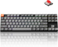 Keychron K1 Max Ultra-Slim Wireless Mechanical Keyboard, 80% TKL Layout Bluetooth/2.4 GHz/Wired Keyboard with Low-Profile Gateron Red Switch, Hot-Swappable, RGB Backlit QMK for Mac Windows Linux