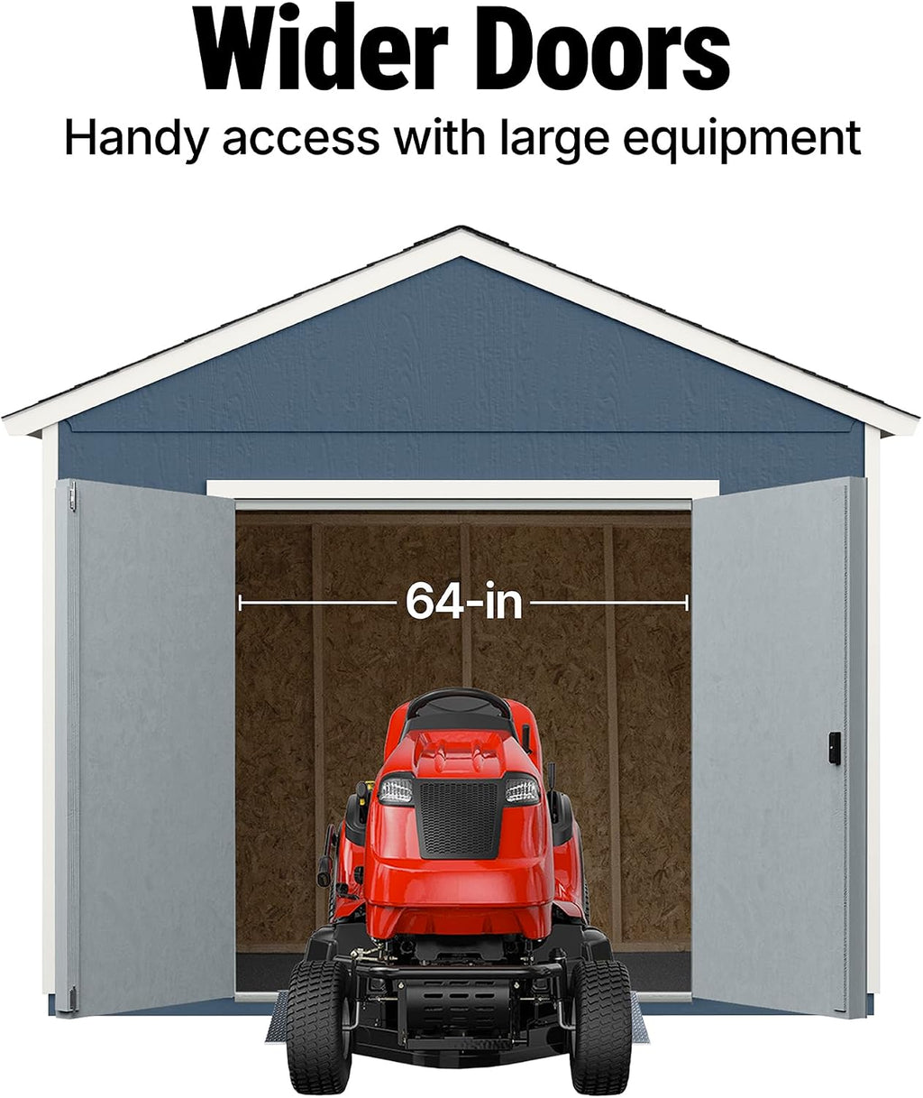 Handy Home Products Rookwood 10x16 Do-It-Yourself Wooden Storage Shed- Does not Include Floor kit, Paint, or Roofing Shingles