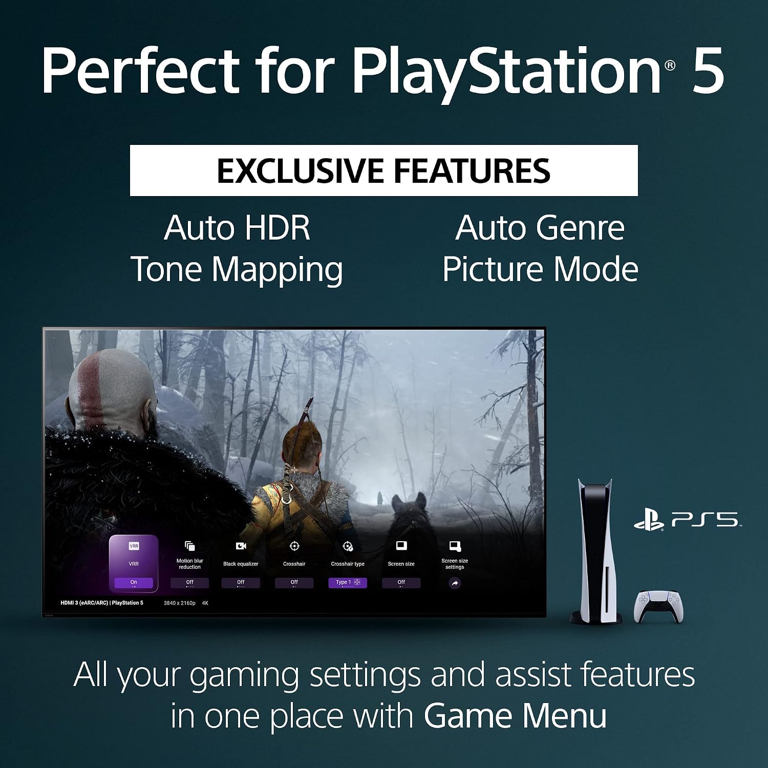 Sony QD-OLED 55 inch BRAVIA XR A95L Series 4K Ultra HD TV: Smart Google TV with Dolby Vision HDR and Exclusive Gaming Features for The PlayStation® 5 XR55A95L- Latest Model