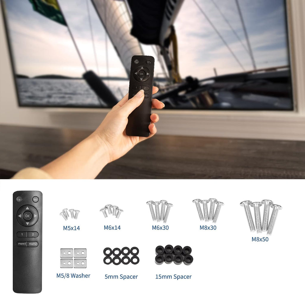 VIVO Motorized TV Stand for 32 to 48 inch Screens, Vertical Lift Television Stand with Remote Control, Compact TV Mount Bracket, MOUNT-E-UP44