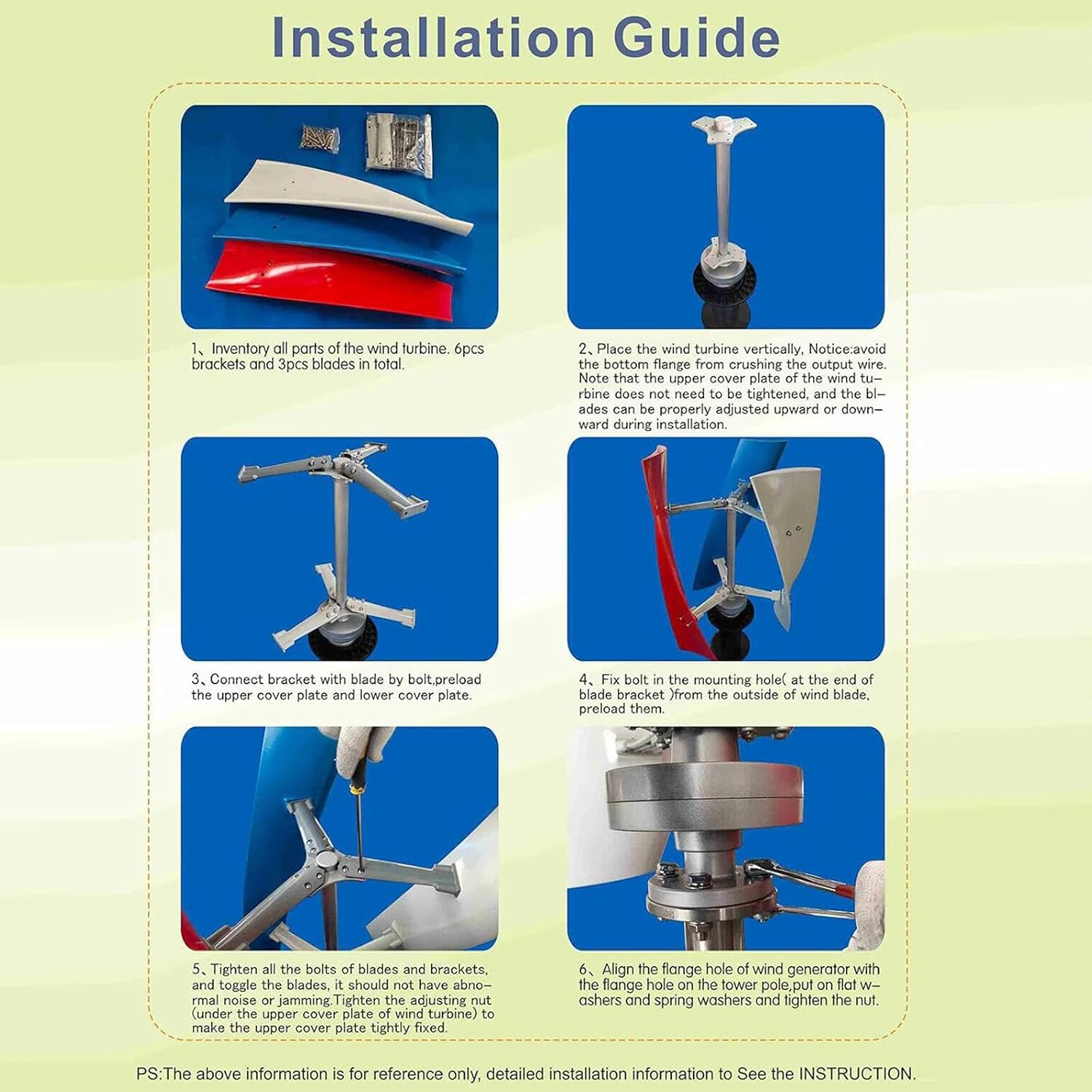 3000W/5000W Wind Turbine Generator,12V 24V 48V with 3 Blades Wind Vertical Turbine Generator Permanent Magnet Generator Wind Turbine Kit for Hybrid Wind Solar,5000W-24V