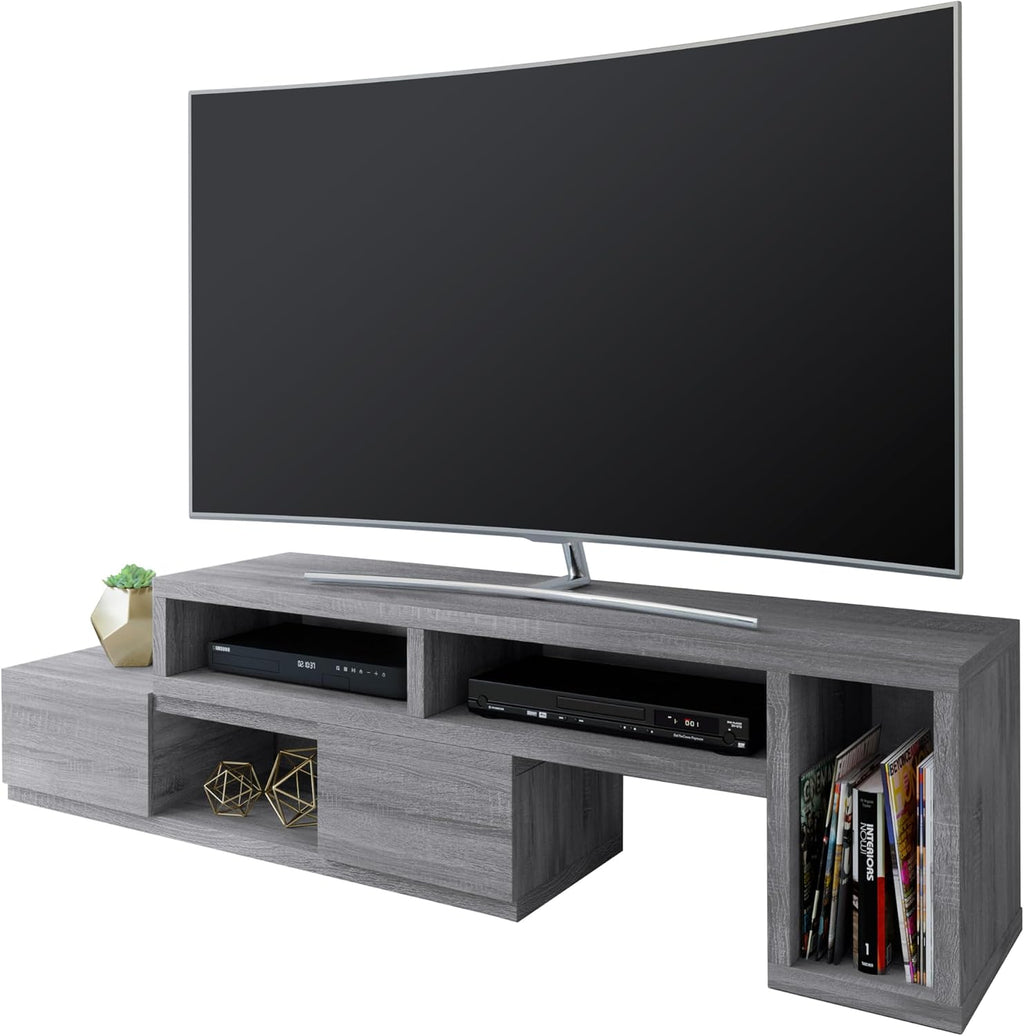 Adjustable TV Stand for 65 Inch TV, Modern TV Stand for Living Room with Storage, Expandable Base Entertainment Center Fits Screens up to 65' When TV is Measured Diagonally, Grey