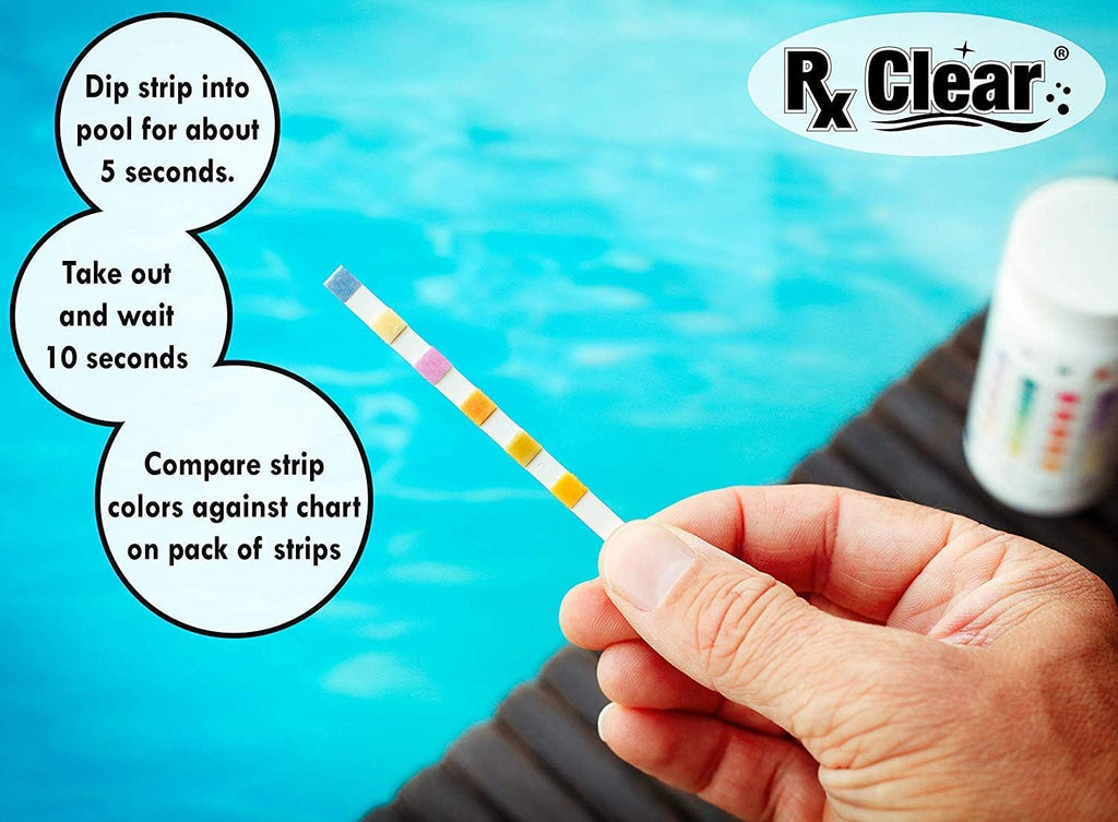 Rx Clear Deluxe Spring Chemical Opening Pool Cleaning Kit | for Swimming Pools Up to 30,000 Gallons | Includes Shock, Clarifier, pH Minus, Algaecide and More | Keep Your Pool Clean and Clear