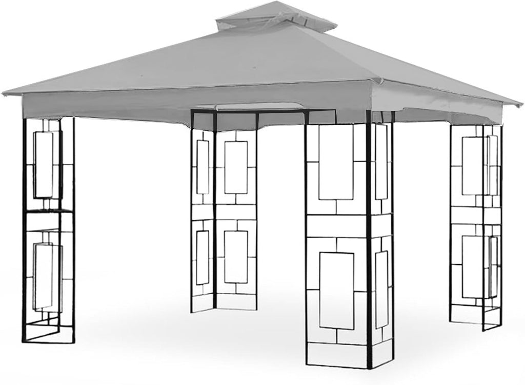 Garden Winds Replacement Canopy for Garden Treasures Geo 10ft Gazebo - Riplock 350 - Slate Gray