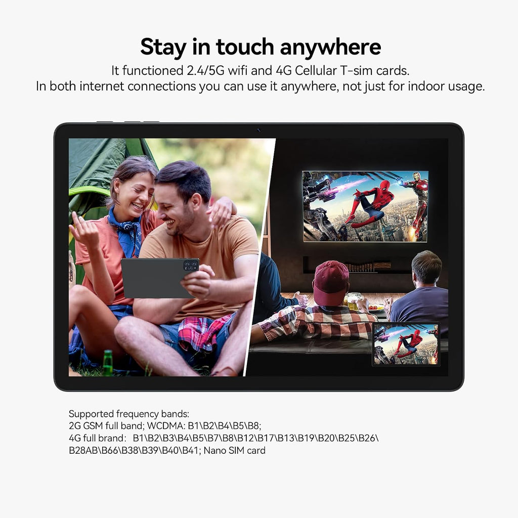 Tablet-11 inch Android 16 Tablet,4G Cellular+5G WiFi, Tablets with Keyboard,Pen,Mouse,Case, MTK8786 Octa-Core,20GB 128GB 1TB Expansion, 4G LTE Tableta, 13+8MP Camera, T-Mobile SIM Card Support