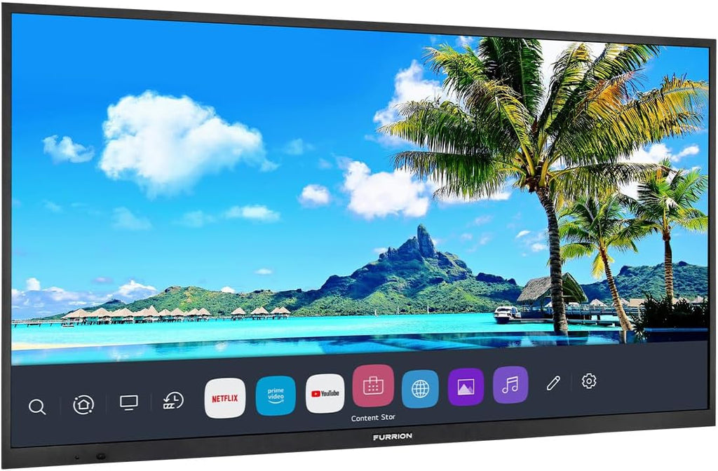 Furrion Aurora 55-Inch Sun 4K UHD LED Smart Outdoor TV - Weatherproof Outdoor Television with HDR10, Anti-Glare, 1,500-Nit LED Screen, Impact-Resistant Screen, External Antenna for Sunny Outdoor Areas