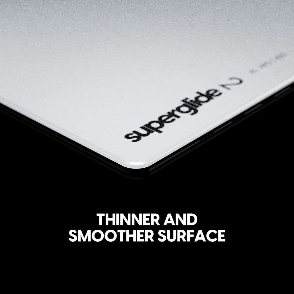 Pulsar Superglide Glass Gaming Mouse Pad v2 ALUMINO-Silicate Glass Surface Anti-Slip Fully Molded high-Density Silicone Rubber 19.3in x 16.5in (XL, White)
