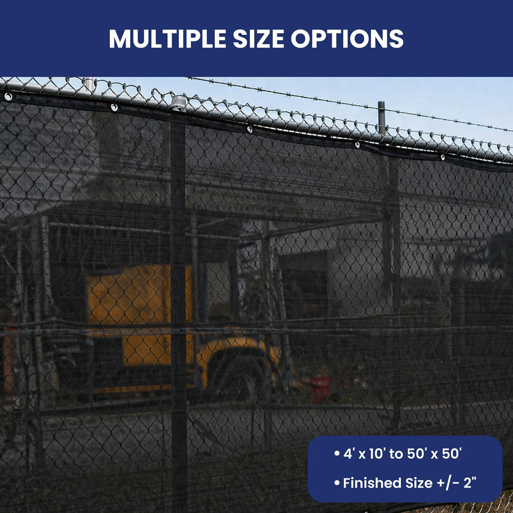 Tarps Now 16' x 20' Heavy Duty Mesh Tarp with 75% Shade and Brass Grommets - Multipurpose Protective Cover Tarpaulin with Air Flow for Tie Downs, Shade, Fences, Canopies, Dump Trucks - Black