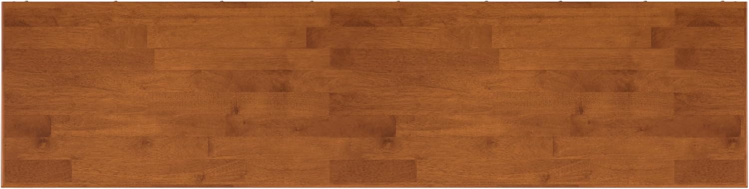 SIMPLIHOME Draper TV Stand - 72 inch Wide Solid Wood Media Console in Teak Brown, Mid Century Modern Entertainment Center for Living Room for TVs up to 80 Inches with Cabinets and Cable Management