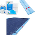 In The Swim Swimming Pool Winterization Bundle: Includes a 18'x36' Rectangle Economy Swimming Pool Winter Cover, 35k Gallon Pool Winter Closing Kit, and 16 Double Chamber 8' Water Tubes