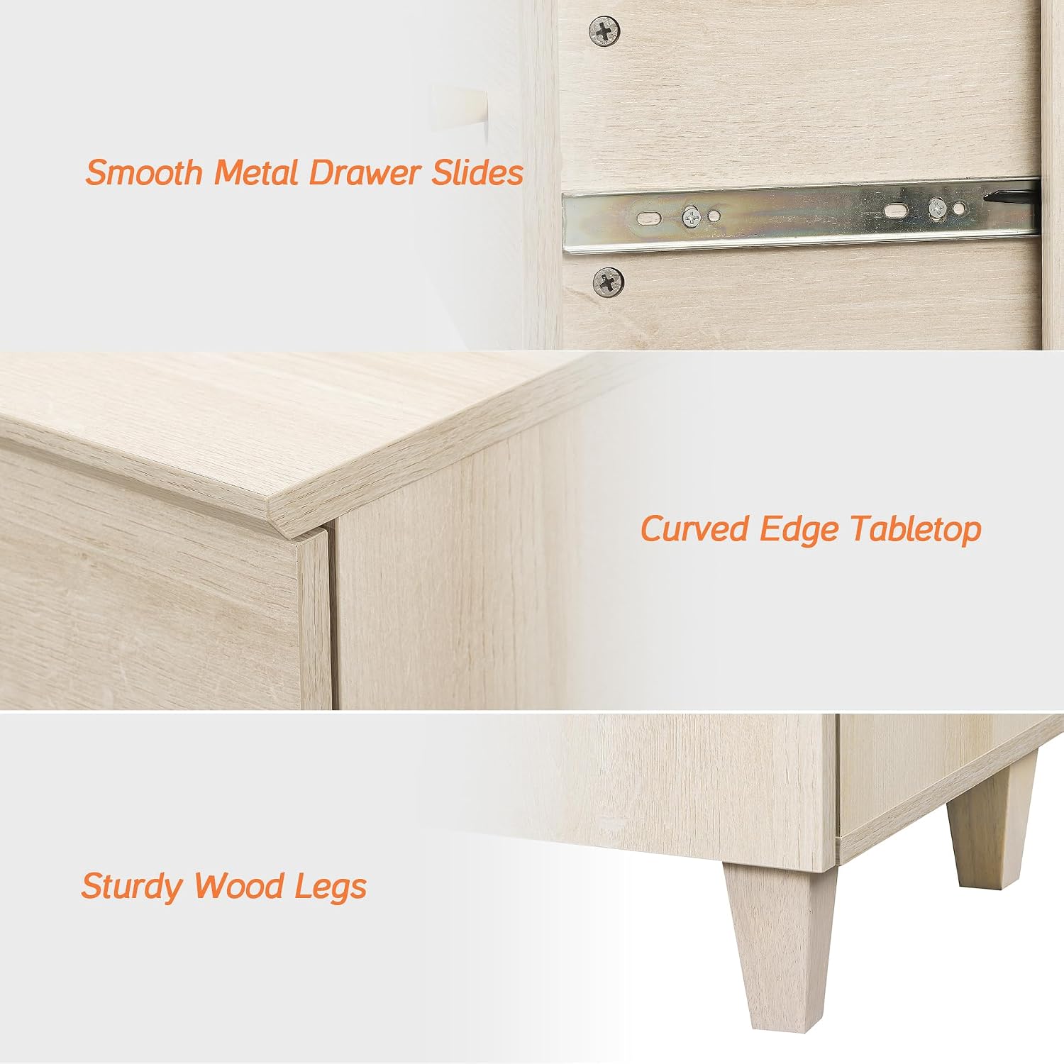 WAMPAT TV Stand Cabinets for 85+ Inches TVs, 2-in-1 Wood Media Console Table with 2 Doors and 6 Drawers, Modern Highboy Entertainment Center with Storage for Living Room Bedroom, Natural Oak