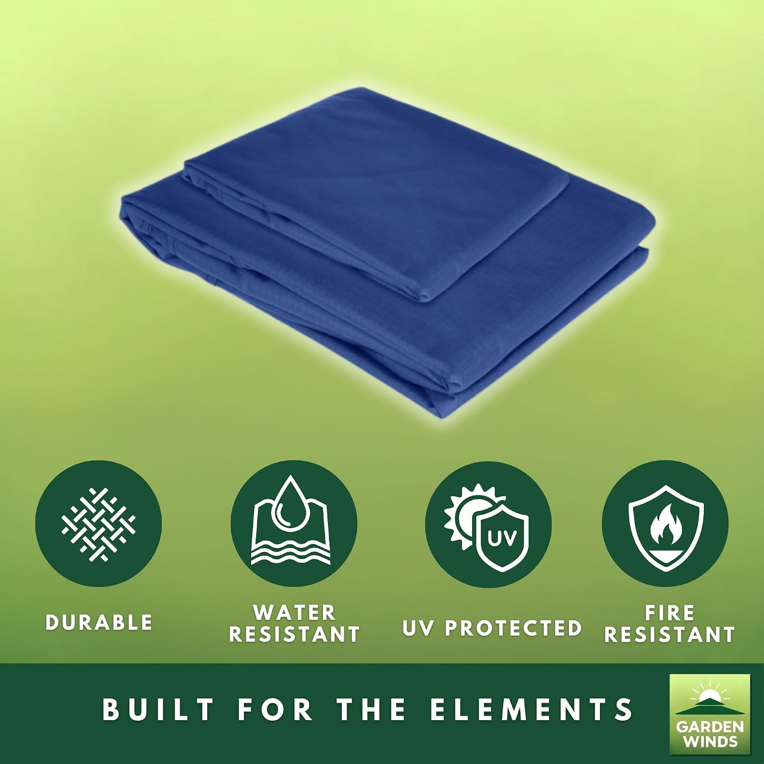 Garden Winds Reinforced RipLock 350 Replacement Canopy Top Cover Compatible with Windsor Dome 10' x 12' Gazebo Models L-GZ717PST-C, A111001701 - True Navy