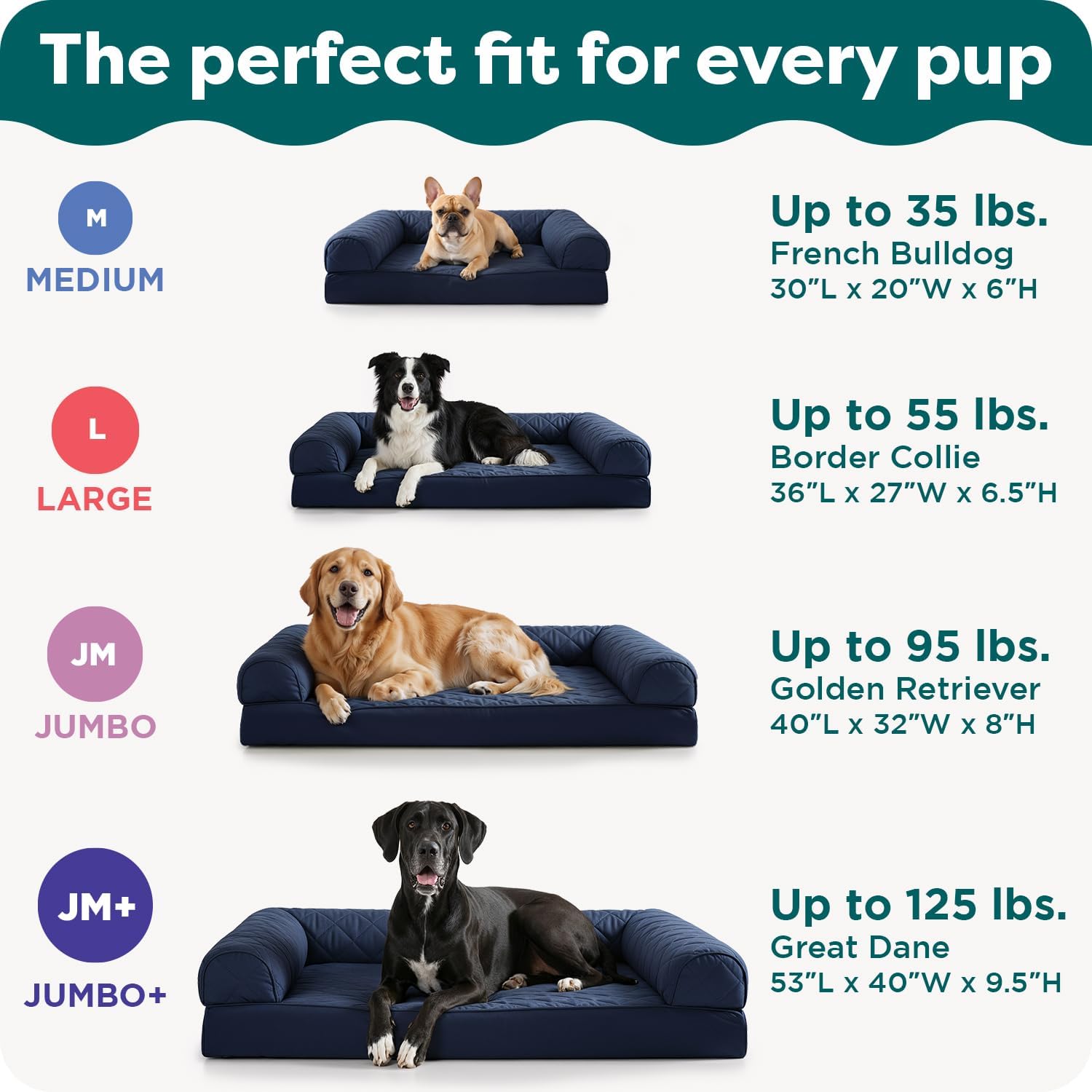 FurHaven Classic Sofa Orthopedic Dog Bed for Large Dogs, Egg Crate with a Solid Orthopedic Foam Base for Joint Support, Removable Washable Cover, Jumbo Plus XXL, Quilted Sofa, Silver Gray