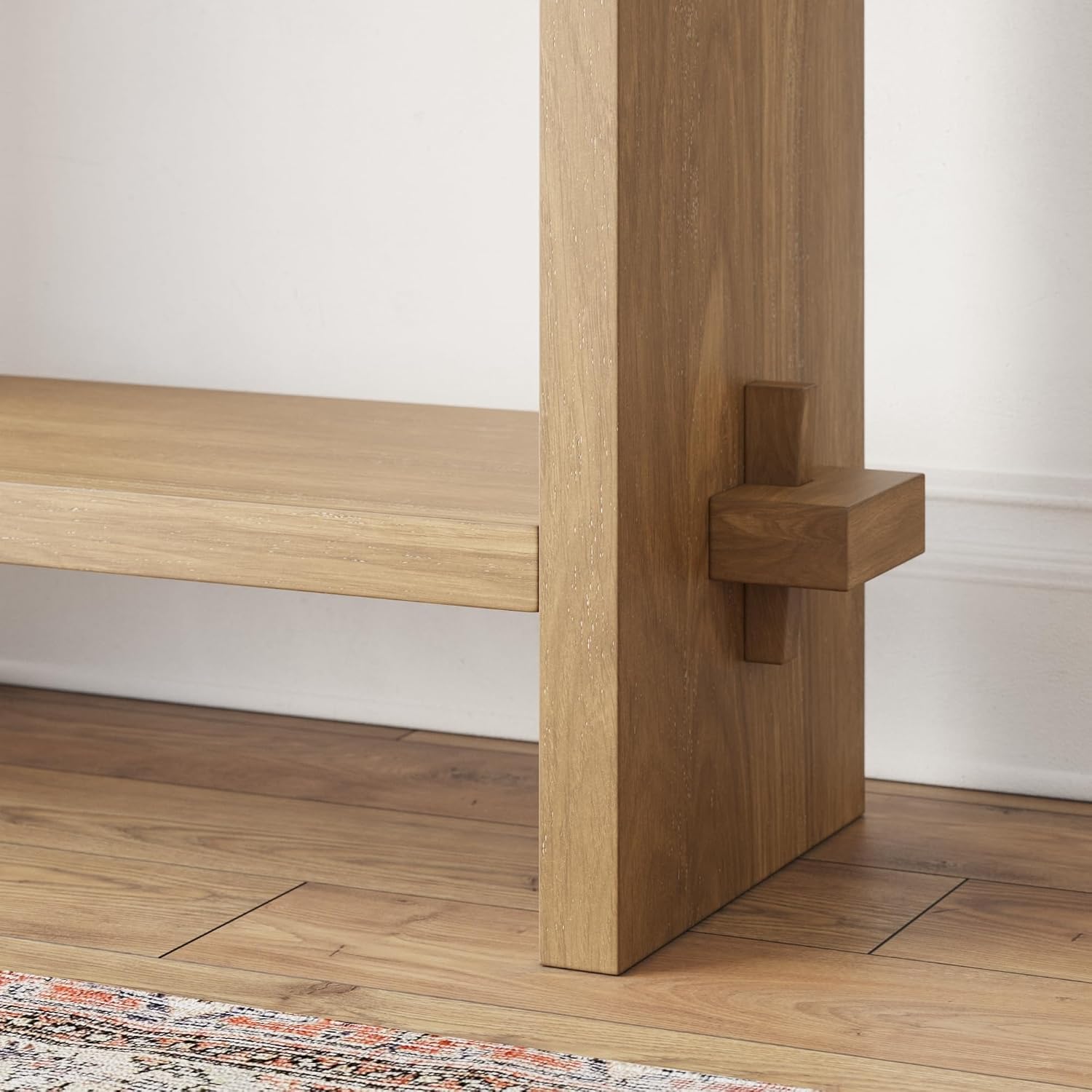 Nathan James Virgo Wood Accent Storage Console Sofa Table, for Entryway, Hallway or Living Room, 1, Light Brown