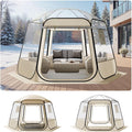 VEVOR Pop up Sports Tent, 8 Sizes Optional Clear Bubble Tent for 1-6 Person, Waterproof Outdoor Pod with Floor Mat & Top Cover, Garden Igloo Dome Tents Camping Shelter for Sports Watching