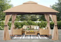 ABCCANOPY 10x10 Outdoor Gazebo - Patio Gazebo with Mosquito Netting, Outdoor Canopies for Shade and Rain for Lawn, Garden, Backyard & Deck (Beige)