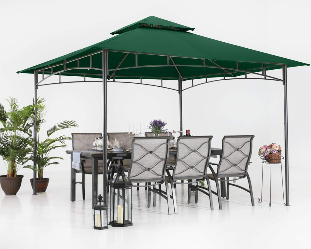 ABCCANOPY Gazebos for Patios 10x10 - Outdoor Steel Frame Gazebo for Lawn Backyard Garden Deck (Forest Green)