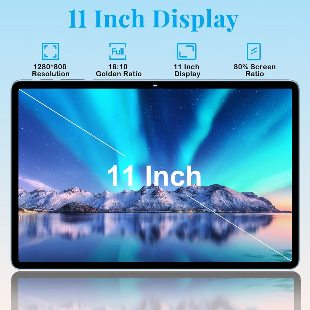 11 Inch Tablet, 2026 Android 15 Tablets with Octa Core, 24GB+256GB, 13+5MP Camera, Electronics Tablets with Widevine L1, 8000mAh Battery, 5G WiFi, GPS, HD IPS Display, 1TB Expand, BT 5.0 -Metal Black