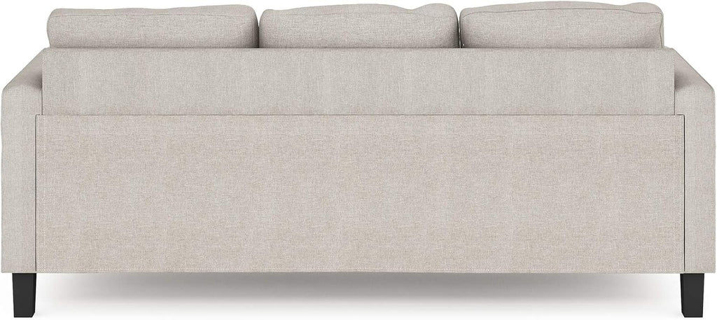 Furinno Bayonne Modern Upholstered 3-Seater Sofa Couch for Living Room, Fog