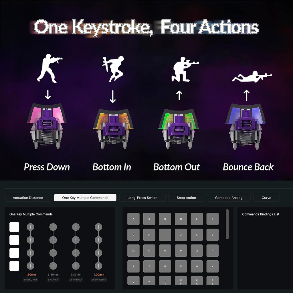 Keychron Q6 HE Wireless Custom Magnetic 100% Full Keyboard, 2.4 GHz/Bluetooth/Wired QMK Aluminum Rapid Trigger Hot-Swappable Programmable Gateron Double-Rail Magnetic Switches for Mac Windows Linux