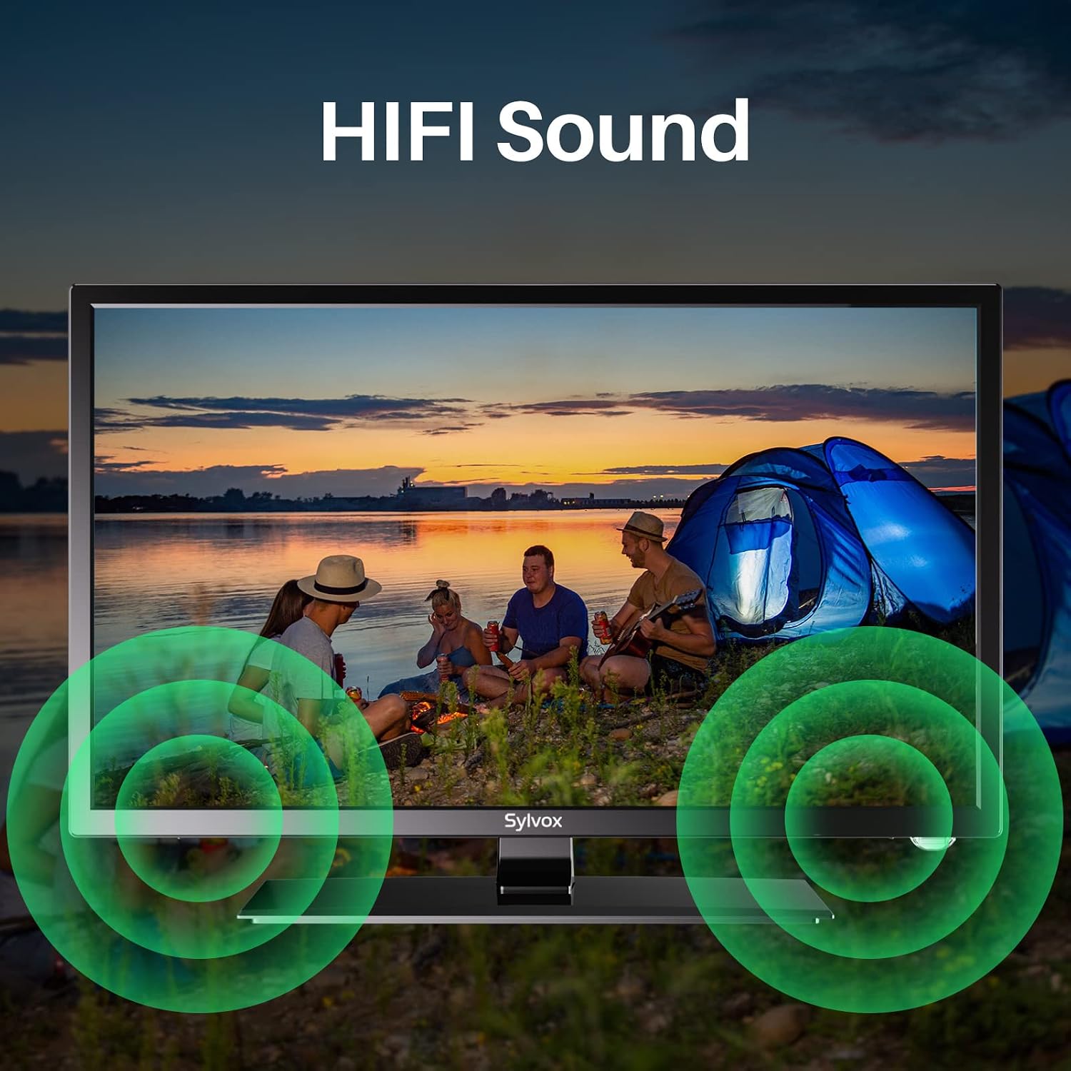 SYLVOX RV TV, 27-Inch 12 Volt Television, Smart Google TV, Full HD 1080P, DVD Built-in, 178° Wide Viewing, HDMI & USB Ports, AC/DC, Wide Voltage Protection, Trailer Seies
