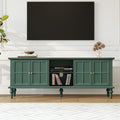 3More 67' Mid Century Modern TV Stand with Window Design,Wood Entertainment Center with Open Shelf,Up to 70' Media TV for Living Room or Bedroom,Green