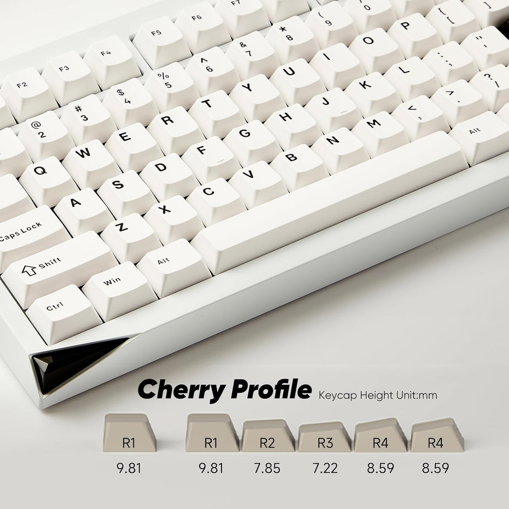 Akko Mineral 02 QMK/VIA Aluminum Mechanical Keyboard Tri-Mode RGB Hot-swappable Wireless Gaming Keyboard, Black on White, Pre-lubed Mirror Switch