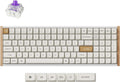 Keychron K4 HE QMK Wireless Gaming Custom Mechanical Keyboard, 2.4 GHz/Bluetooth/Wired 96% Layout Hot-Swappable Programmable RGB Backlit Gateron Magnetic Switches for Mac Windows, Wood Frame-White