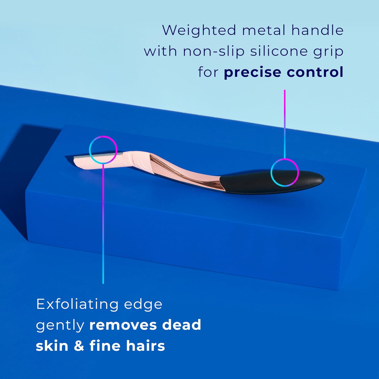 Schick Hydro Silk Dermaplaning Wand,Dermaplaning Tool for Face | Dermaplane Razor for Women Face,Eyebrow Razor,Peach Fuzz Remover,Includes 1 Weighted Metal Handle with 6 Refill Blades,(Pack of 12)