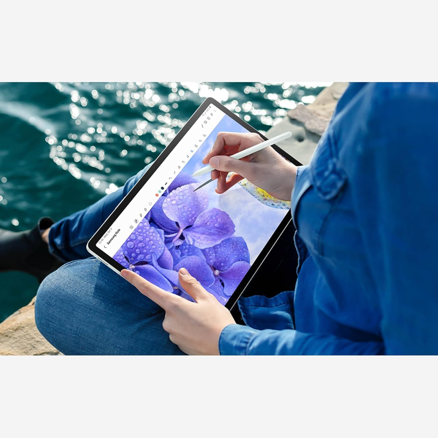 Samsung Galaxy Tab S9 FE+ Plus Android Tablet (12.4' Touchscreen, 8GB RAM, 384GB Storage: 128GB+256GB SD, 18-Hr Battery Life, S Pen, 1 Front Camera + 2 Rear Cameras, Lightweight Design), SM-X610, Gray