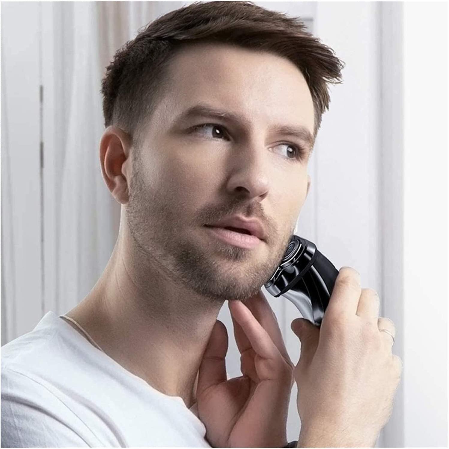 Electric Razor, 3D Rechargeable Waterproof Electric Shaver, Wet & Dry Rotary Shavers for Men Electric Shaving Razors with Pop-up Trimmer, LED Display 150 Mins Battery Life for Shaving