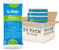 Rx Clear Mega Shock | 73% Calcium Hypochlorite | Kills Algae in Swimming Pools | Works As Pool Sanitizer Clarifier and Algicide | One Pound Bags | 24 Pack