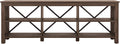Henn&Hart Rectangular TV Stand for TV's up to 80' in Alder Brown, Electric Fireplace TV Stands for the Living Room