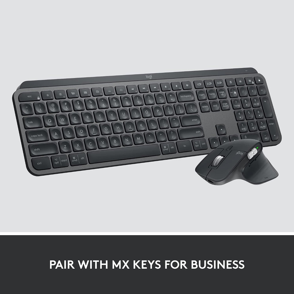 Logitech MX Master 3S for Business, Wireless Mouse with Quiet Clicks, 8K DPI, Secured Logi Bolt USB Receiver, Bluetooth, USB-C Charging, MagSpeed Scrolling, Windows/Mac/Chrome/Linux - Graphite