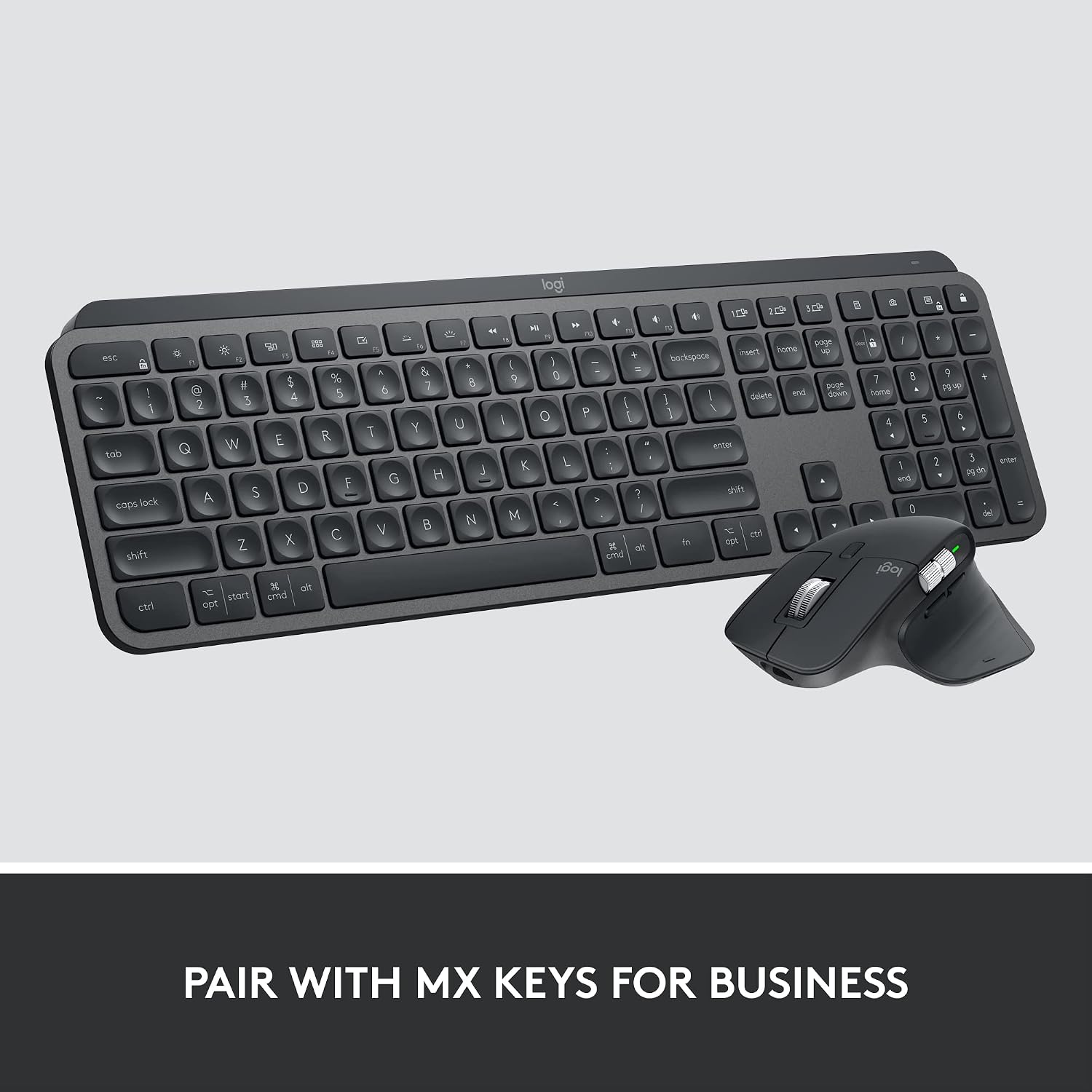 Logitech MX Master 3S for Business, Wireless Mouse with Quiet Clicks, 8K DPI, Secured Logi Bolt USB Receiver, Bluetooth, USB-C Charging, MagSpeed Scrolling, Windows/Mac/Chrome/Linux - Graphite