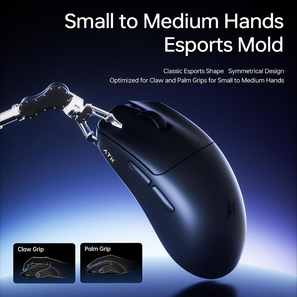 ATK Blazing Sky F1 V2 Wireless Gaming Mouse, 38 g, PAW3950 Ultra Sensor, Nordic 54L20 MCU, Optical Switches, Dual 8K, Dual-Mode 2.4G/Wired, 200H Battery (Extreme, LEVIATAN Collab)