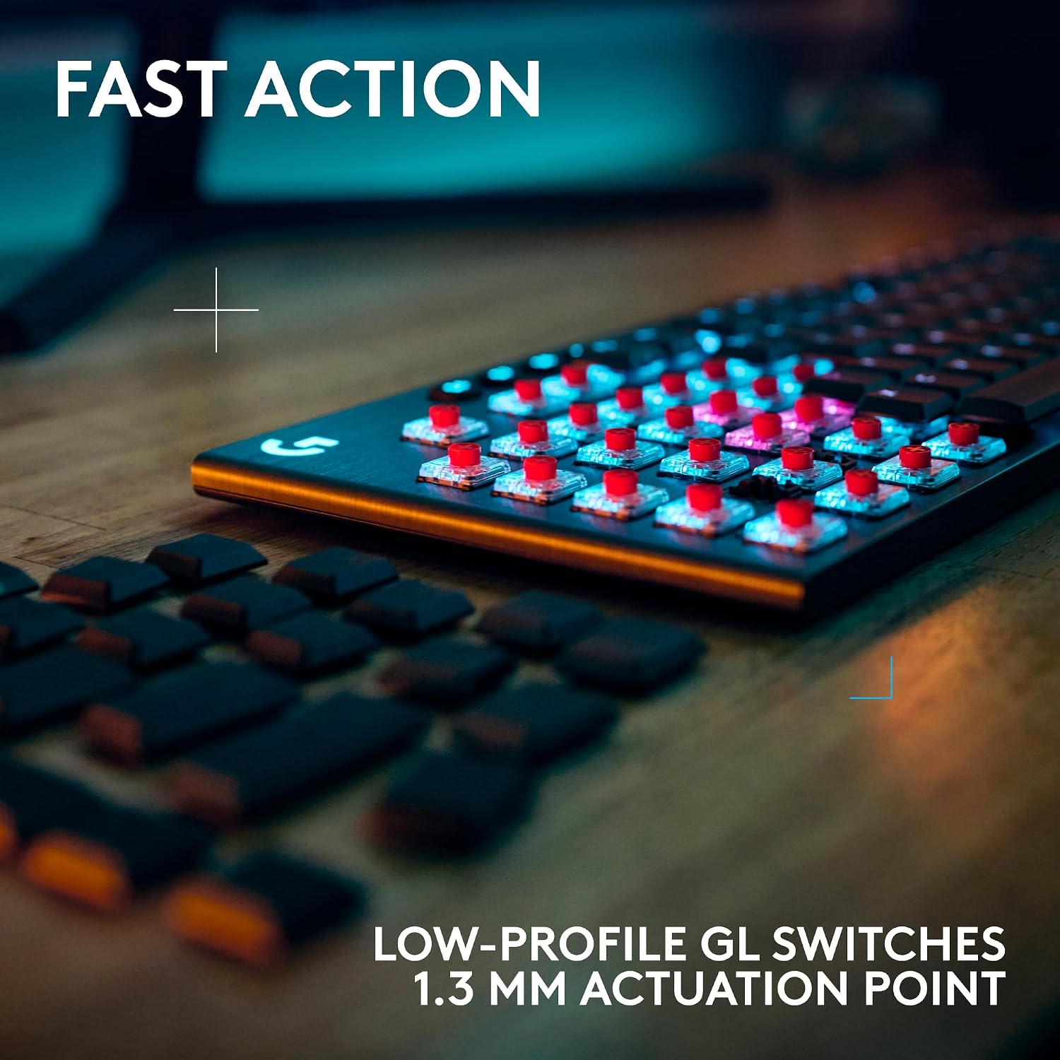 Logitech G915 X Lightspeed Wireless Mechanical Gaming Keyboard, Double-Shot PBT Keycaps, Fully Programmable Keys, RGB Backlit Mac/PC Gaming Keyboards, GL Tactile Switches, Black (Renewed)