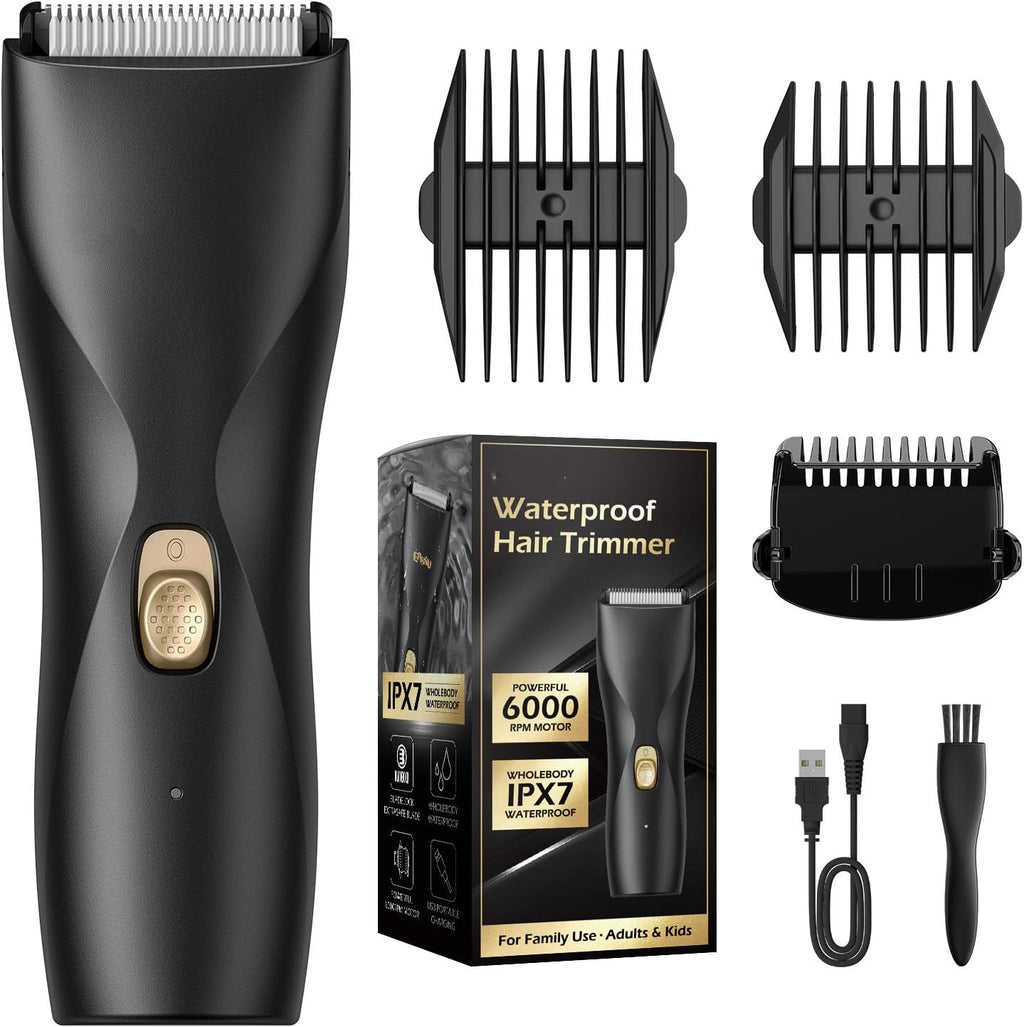Electric Body Hair Grommer for Men: Cordless Ball Shaver with Ceramic Blade Waterproof Pubic Trimmer Manscaping Rechargeable Wet/Dry Grooming Use for Chest Groin Legs Armpits Travel