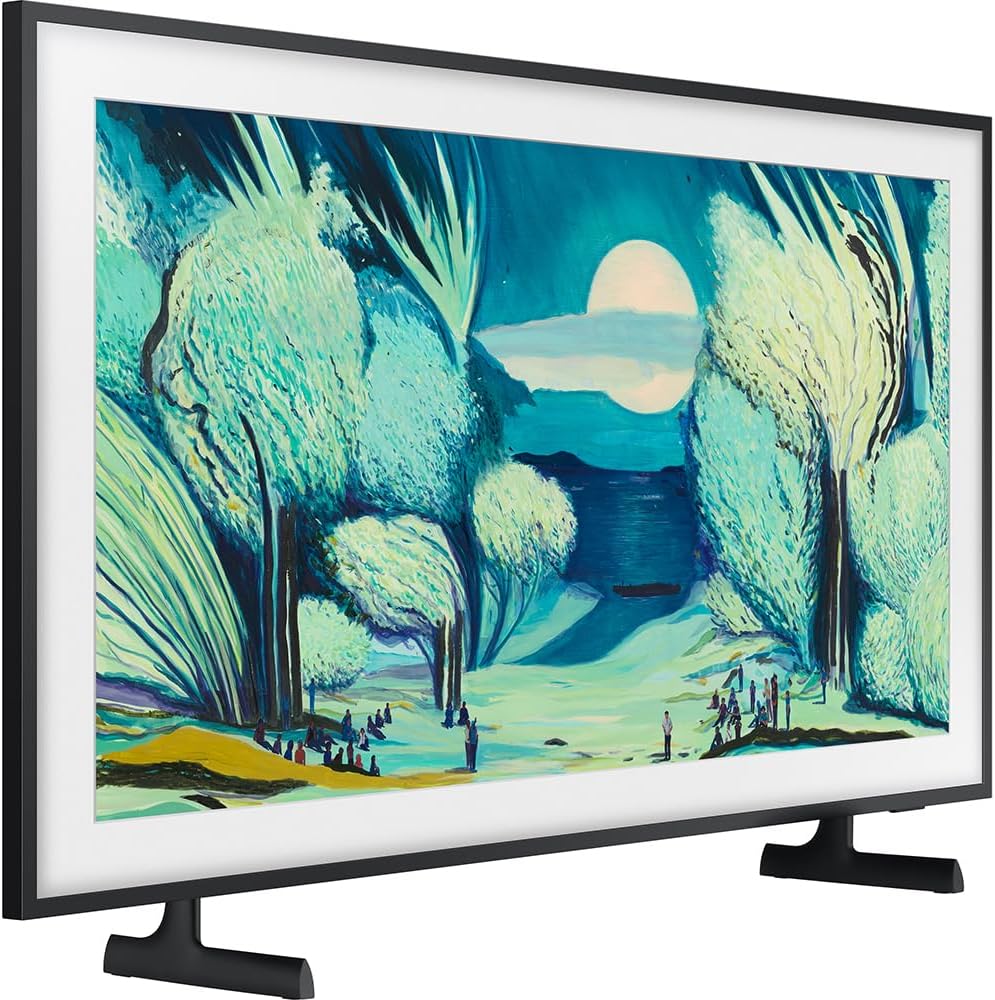 Samsung QN50LS03FA 50' The Frame QLED 4K AI TV (2025) Bundle with Modern Teak Bezel, CPS 26 Month Protection, Slim Flat Mount, 2X HDMI Cables & Deco Gear Complete Home Theater Beginner's Guidebook