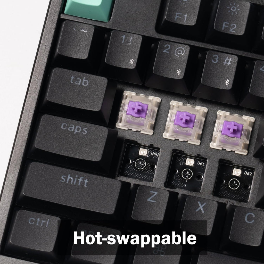 Keychron K10 HE QMK Wireless Gaming Custom Mechanical Keyboard, 2.4 GHz/Bluetooth/Wired Full-Size Hot-Swappable Programmable RGB Backlit Gateron Magnetic Switches for Mac Windows Black
