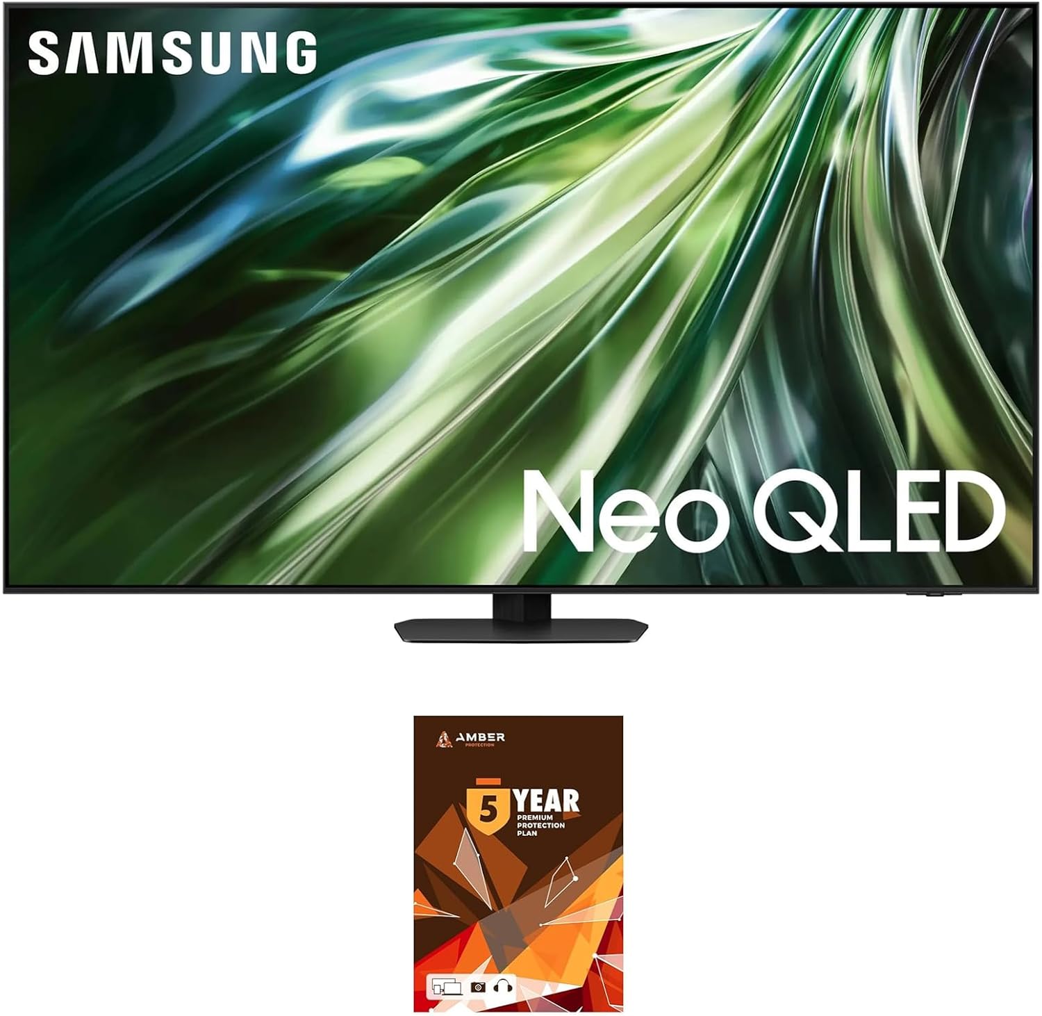 Samsung QN55QN90DAFXZA 55 Inch Neo QLED TV with 4K AI Upscaling and 3 Year Amber Protection Plan (2024)