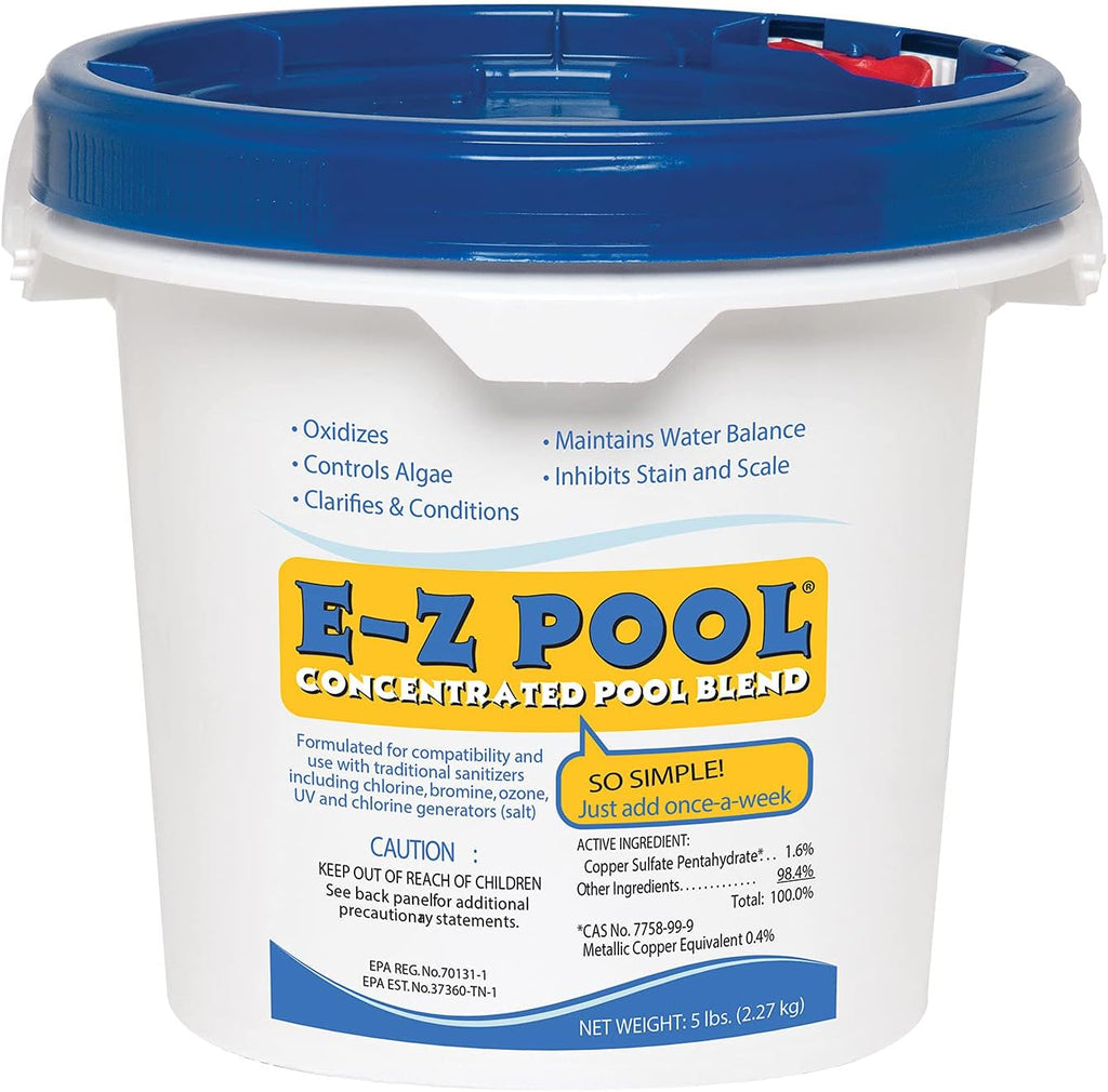 EZ Spa EZP05 EZ Pool 5 Pound Pail of Concentrated Weekly Algaecide Oxide Swimming Pool Chemical Cleaner Treatment (2 Pack)